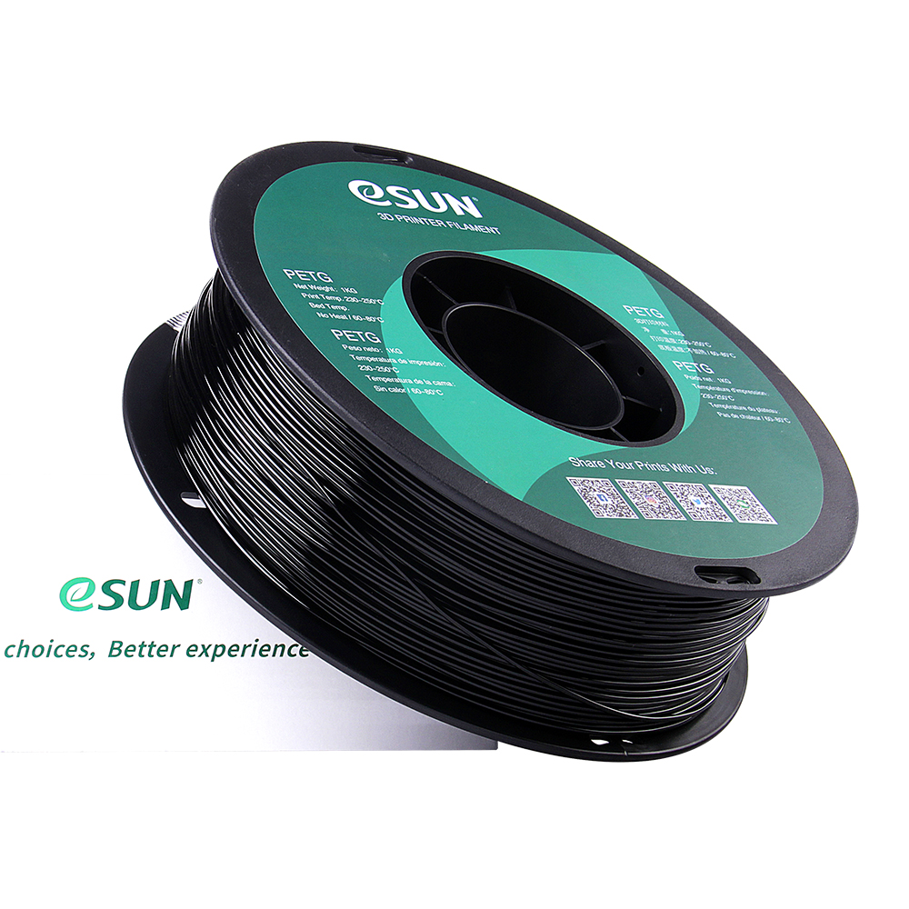 Buy 1.75mm eSun PETG Filament - 1kg - Solid Black Online at Best Price