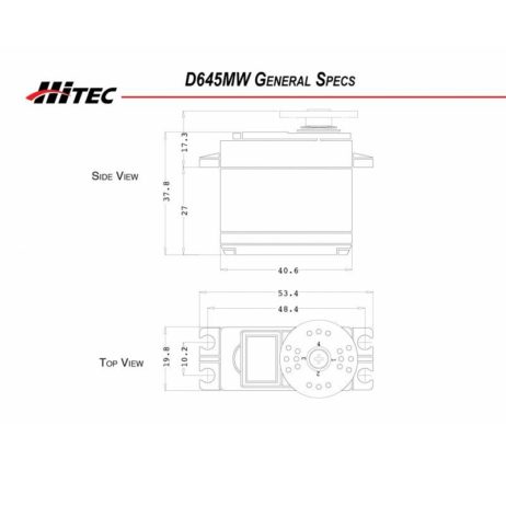 Hitec D645Mw 32-Bit, High Torque, Metal Gear Servo