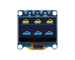 Waveshare 0.96inch OLED Display Module, 128×64 Resolution, SPI I2C Communication version C (upper yellow & lower blue)