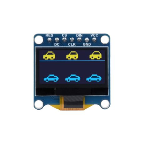 Waveshare 0.96Inch Oled Display Module, 128×64 Resolution, Spi I2C Communication Version C (Upper Yellow &Amp; Lower Blue)