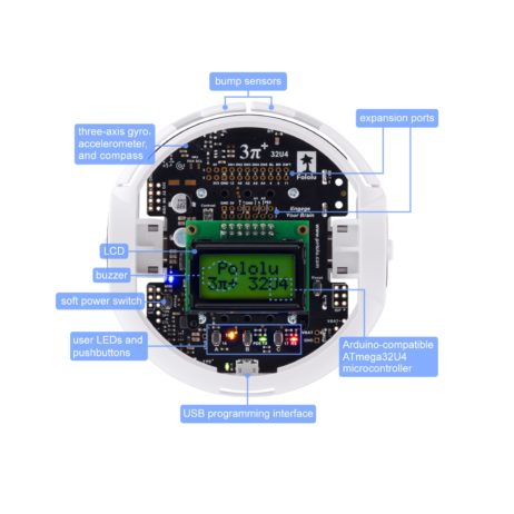 3Pi+ 32U4 Robot Kit With 30:1 Mp Motors (Standard Edition Kit)