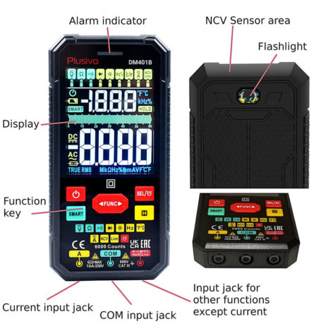 Plusivo Plusivo Digital Multimeter Dm401B 1