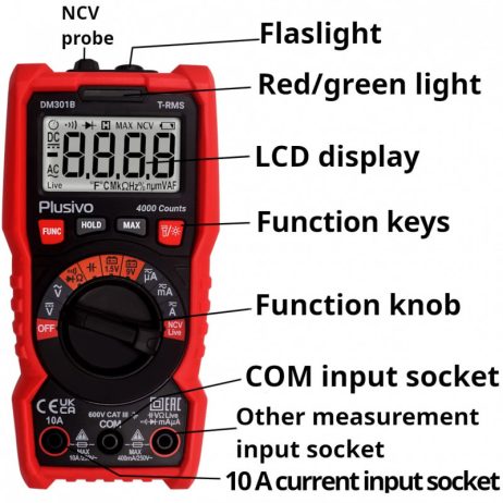 Plusivo Plusivo Dm301B Multimeter Kit 2