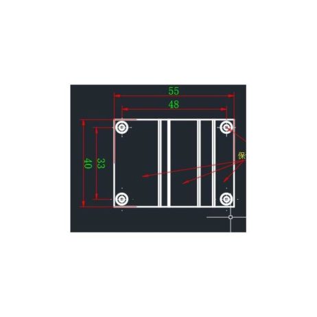 Edatec Edatec Cm4 Cooler 55X40X13.5Mm Black Aluminum With 1.5Mm 3Mm Screws 3