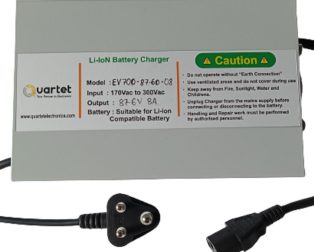 Quartet 24S LiFePO4 Battery Charger - 87.60V 08A with IEC-C13 Connector