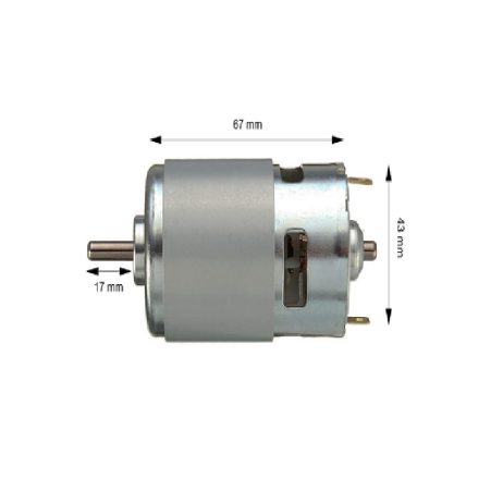 D Shaft 775 12V 12000 Rpm/Min High Speed High Torque Dc Motor Dual Shaft