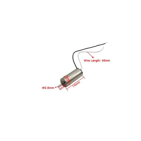 3V 6*14Mm Vibration Hollow Cup Motor (Black+White Wire About 45Mm)