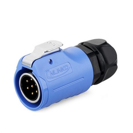 Lp-20-C07Pe-01-002A-Cnlinko-7Pin Male Plug Ip67 Waterproof Power Connector Plastic+Metal Shell Solder Terminal