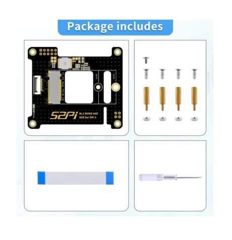 52Pi N05 M.2 2242 Pcie To Nvme Top Extension Adapter Board For Raspberry Pi 5