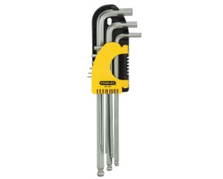 STANLEY 94-158 9 Piece Extra Long Metric Ball End Hex Key Set