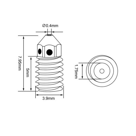 Bambu Lab A1 Mini Brass Nozzle