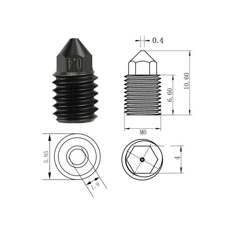 Bambu Lab A1 Mini Harden Steel Nozzle