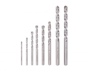 Taparia MDS8 Masonry Drill Bit 3 mm, 4 mm , 5 mm, 6 mm, 7 mm, 8 mm, 9 mm & 10 mm Silver